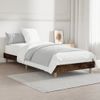 Cama Individual | Cama Para Adultos | Estructura De Cama Madera Contrachapada Roble Humo 75x190 Cm Cfw992648