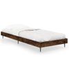 Cama Individual | Cama Para Adultos | Estructura De Cama Madera Contrachapada Roble Humo 75x190 Cm Cfw604342