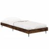 Cama Individual | Cama Para Adultos | Estructura De Cama Madera Contrachapada Roble Humo 75x190 Cm Cfw604342