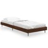 Cama Individual | Cama Para Adultos | Estructura De Cama Madera Contrachapada Roble Marrón 75x190 Cm Cfw240771