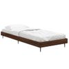 Cama Individual | Cama Para Adultos | Estructura De Cama Madera Contrachapada Roble Marrón 75x190 Cm Cfw240771