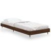 Cama Individual | Cama Para Adultos | Estructura De Cama Madera Contrachapada Roble Marrón 75x190 Cm Cfw804267