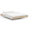 Cama Matrimonial | Cama Para Adultos | Estructura De Cama Madera Contrachapada Roble Sonoma 135x190 Cm Cfw601823