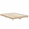 Cama Matrimonial | Cama Para Adultos | Estructura De Cama Madera Contrachapada Roble Sonoma 135x190 Cm Cfw601823