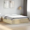 Cama Matrimonial | Cama Para Adultos | Estructura De Cama Madera De Ingeniería Roble Sonoma 150x200 Cm Cfw83327