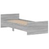 Cama Individual | Cama Para Adultos | Estructura De Cama Madera De Ingeniería Sonoma Gris 75x190 Cm Cfw685495