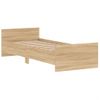 Cama Individual | Cama Para Adultos | Estructura De Cama Madera De Ingeniería Sonoma Roble 75x190 Cm Cfw695902