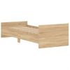 Cama Individual | Cama Para Adultos | Estructura De Cama Madera De Ingeniería Sonoma Roble 75x190 Cm Cfw695902