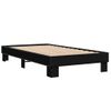 Cama Individual | Cama Para Adultos | Estructura De Cama Madera De Ingeniería Y Metal Negra 75x190 Cm Cfw68927