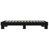 Cama Individual | Cama Para Adultos | Estructura De Cama Madera De Ingeniería Y Metal Negra 75x190 Cm Cfw68927