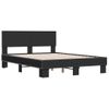 Cama Matrimonial | Cama Para Adultos | Estructura De Cama Madera De Ingeniería Y Metal Negro 120x190cm Cfw46265