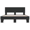 Cama Matrimonial | Cama Para Adultos | Estructura De Cama Madera De Ingeniería Y Metal Negro 120x190cm Cfw46265