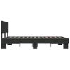 Cama Matrimonial | Cama Para Adultos | Estructura De Cama Madera De Ingeniería Y Metal Negro 120x190cm Cfw46265