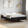 Cama Matrimonial | Cama Para Adultos | Estructura De Cama Madera De Ingeniería Y Metal Negro 120x200cm Cfw40621