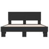 Cama Matrimonial | Cama Para Adultos | Estructura De Cama Madera De Ingeniería Y Metal Negro 120x200cm Cfw68196