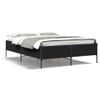 Cama Matrimonial | Cama Para Adultos | Estructura De Cama Madera De Ingeniería Y Metal Negro 135x190cm Cfw25046