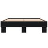 Cama Matrimonial | Cama Para Adultos | Estructura De Cama Madera De Ingeniería Y Metal Negro 135x190cm Cfw35274