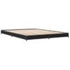 Cama Matrimonial | Cama Para Adultos | Estructura De Cama Madera De Ingeniería Y Metal Negro 135x190cm Cfw80113