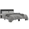 Cama Matrimonial | Cama Para Adultos | Estructura De Cama Madera De Ingeniería Y Metal Negro 135x190cm Cfw25990