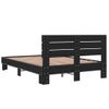 Cama Matrimonial | Cama Para Adultos | Estructura De Cama Madera De Ingeniería Y Metal Negro 135x190cm Cfw25990