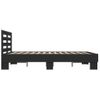 Cama Matrimonial | Cama Para Adultos | Estructura De Cama Madera De Ingeniería Y Metal Negro 135x190cm Cfw66790