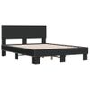 Cama Matrimonial | Cama Para Adultos | Estructura De Cama Madera De Ingeniería Y Metal Negro 140x200cm Cfw84520