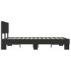 Cama Matrimonial | Cama Para Adultos | Estructura De Cama Madera De Ingeniería Y Metal Negro 140x200cm Cfw84520