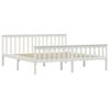 Cama Matrimonial | Cama Para Adultos | Estructura De Cama Madera De Pino Maciza Blanca 180x200 Cm Cfw467621