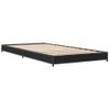 Cama Individual | Cama Para Adultos | Estructura De Cama Madera Ingeniería Y Metal Negro 100x200 Cm Cfw52480