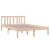 Cama Matrimonial | Cama Para Adultos | Estructura De Cama Madera Maciza 120x190 Cm Cfw609424