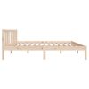 Cama Matrimonial | Cama Para Adultos | Estructura De Cama Madera Maciza 120x190 Cm Cfw609424