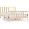 Cama Matrimonial | Cama Para Adultos | Estructura De Cama Madera Maciza 120x190 Cm Cfw731138