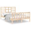 Cama Matrimonial | Cama Para Adultos | Estructura De Cama Madera Maciza 120x190 Cm Cfw365739