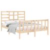 Cama Matrimonial | Cama Para Adultos | Estructura De Cama Madera Maciza 120x190 Cm Cfw365739