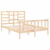 Cama Matrimonial | Cama Para Adultos | Estructura De Cama Madera Maciza 120x190 Cm Cfw365739