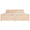 Cama Matrimonial | Cama Para Adultos | Estructura De Cama Madera Maciza 120x200 Cm Cfw91841