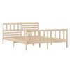 Cama Matrimonial | Cama Para Adultos | Estructura De Cama Madera Maciza 120x200 Cm Cfw357533