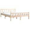 Cama Matrimonial | Cama Para Adultos | Estructura De Cama Madera Maciza 120x200 Cm Cfw613371