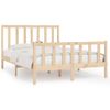 Cama Matrimonial | Cama Para Adultos | Estructura De Cama Madera Maciza 140x190 Cm Cfw320840