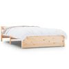 Cama Matrimonial | Cama Para Adultos | Estructura De Cama Madera Maciza 140x200 Cm Cfw719116