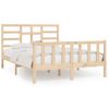 Cama Matrimonial | Cama Para Adultos | Estructura De Cama Madera Maciza 150x200 Cm Cfw476020