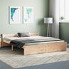 Cama Matrimonial | Cama Para Adultos | Estructura De Cama Madera Maciza 150x200 Cm Cfw548156