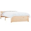 Cama Individual | Cama Para Adultos | Estructura De Cama Madera Maciza 75x190 Cm Cfw781578