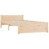 Cama Individual | Cama Para Adultos | Estructura De Cama Madera Maciza 75x190 Cm Cfw781578