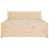 Cama Individual | Cama Para Adultos | Estructura De Cama Madera Maciza 75x190 Cm Cfw781578