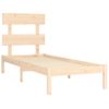 Cama Individual | Cama Para Adultos | Estructura De Cama Madera Maciza 75x190 Cm Cfw191688