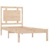 Cama Individual | Cama Para Adultos | Estructura De Cama Madera Maciza 75x190 Cm Cfw540027