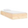 Cama Individual | Cama Para Adultos | Estructura De Cama Madera Maciza 75x190 Cm Cfw380695