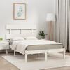 Cama Matrimonial | Cama Para Adultos | Estructura De Cama Madera Maciza Blanca 120x200 Cm Cfw164745