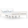 Cama Matrimonial | Cama Para Adultos | Estructura De Cama Madera Maciza Blanca 140x200 Cm Cfw636877